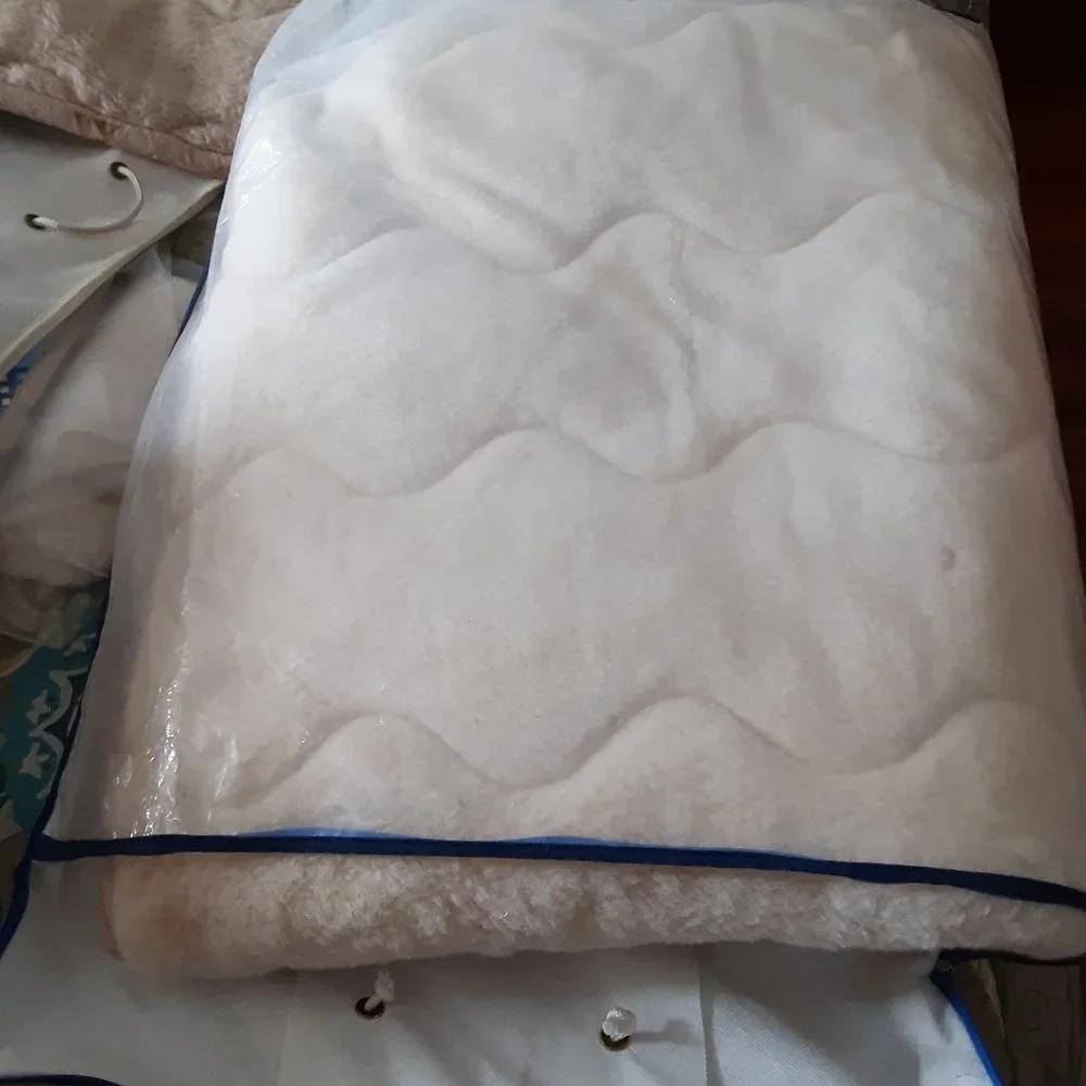 Pure Luxury Merino wool mattress topper kosher (quilted, ivory) 38
